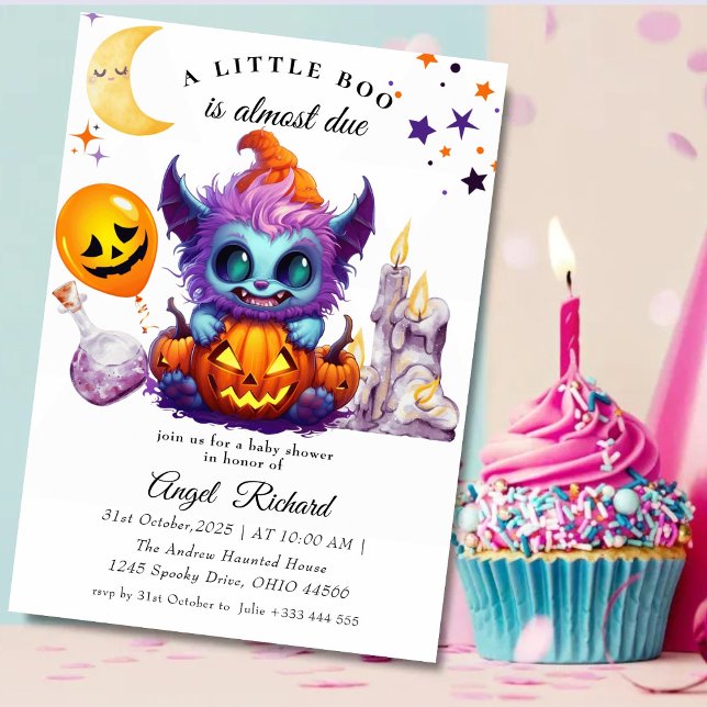 Invitación Baby Shower de calabaza de Halloween (Subido por el creador)