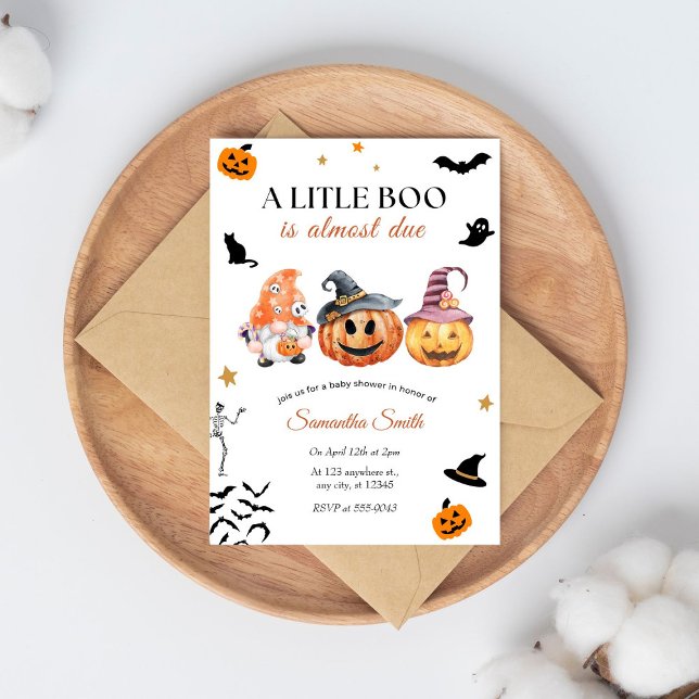 Invitación Baby Shower de calabaza de Halloween (Subido por el creador)