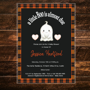 Invitación Baby Shower de calabaza de Halloween