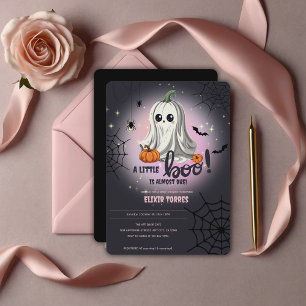Invitación Baby Shower de calabaza de Halloween