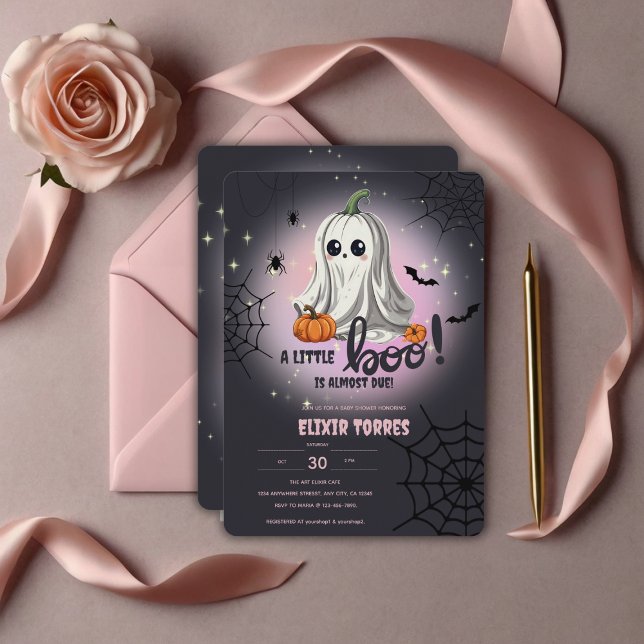 Invitación Baby Shower de calabaza de Halloween (Subido por el creador)