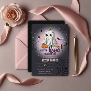 Invitación Baby Shower de calabaza de Halloween