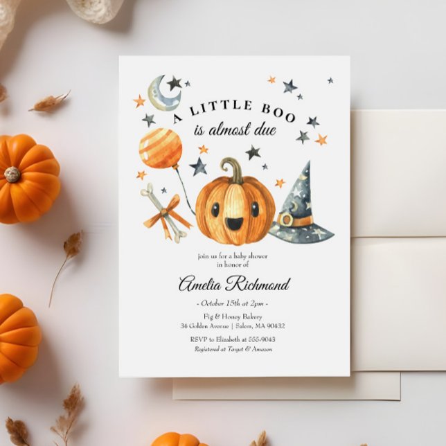 Invitación Baby Shower de calabaza de Halloween (Subido por el creador)