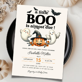 Invitación Baby Shower de calabaza de Halloween