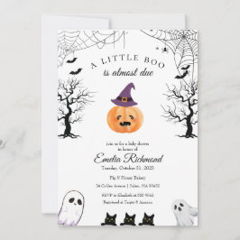 Invitación Baby Shower de calabaza de Halloween