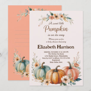 Invitación Baby Shower de calabaza de personalizable