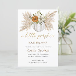 Invitación Baby Shower de calabaza dulce