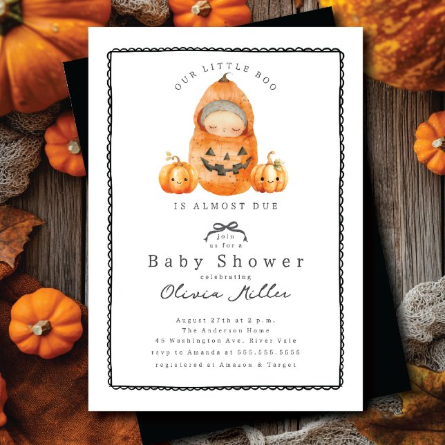 Invitación Baby Shower de calabaza dulce (Subido por el creador)