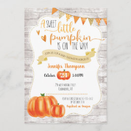 Invitación Baby Shower de calabaza dulce