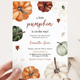 Invitación Baby Shower de calabaza neutra de género