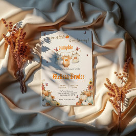 Invitación Baby Shower de calabaza pequeña y dulce imprimible