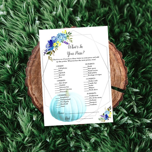 Invitación Baby Shower de calabaza ¿Qué hay en tu bolsillo? | (Subido por el creador)