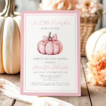 Baby Shower de calabaza rosa suave