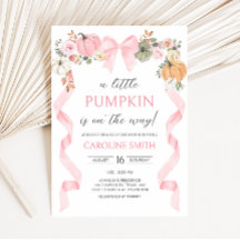 Baby Shower de calabaza rosada