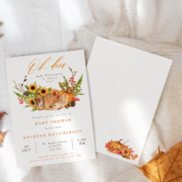 Invitación Baby Shower de calabazas y girasoles de otoño