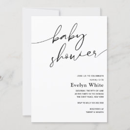Invitación Baby Shower de caligrafía moderna