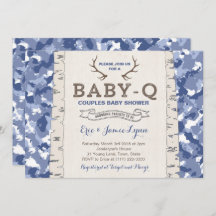 Baby Shower de camuflaje azul para niño