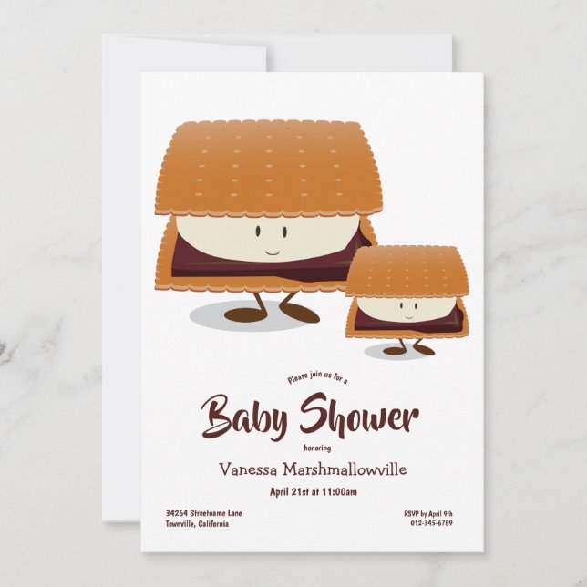 Invitación Baby Shower De Carácter Más De personalizado De Ma (Anverso)