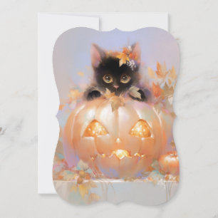 Invitación Baby Shower de Cat In Jackolantern Halloween