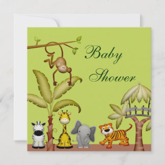 Invitación Baby Shower de celebración del Safari Animal de la