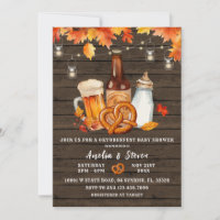 Baby Shower de cerveza y botellas rusas en el bosq