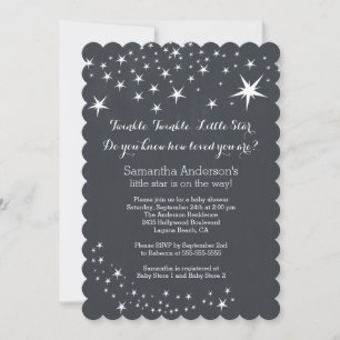 Invitación Baby Shower de Chalkboard Star moderna