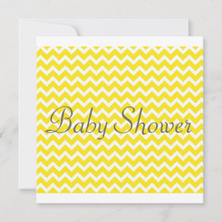 Invitación Baby Shower de Chevron amarillo - Unise
