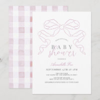 Baby Shower de Chica de cinta rosada de Coquette