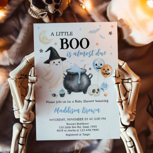 Invitación Baby Shower de chismes de bruja azul