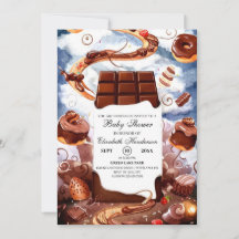 Baby Shower de chocolate simple