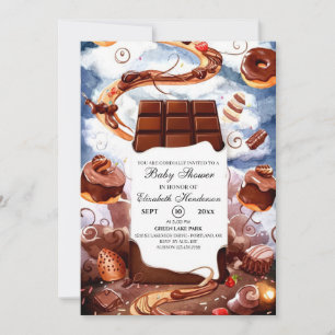 Invitación Baby Shower de chocolate simple