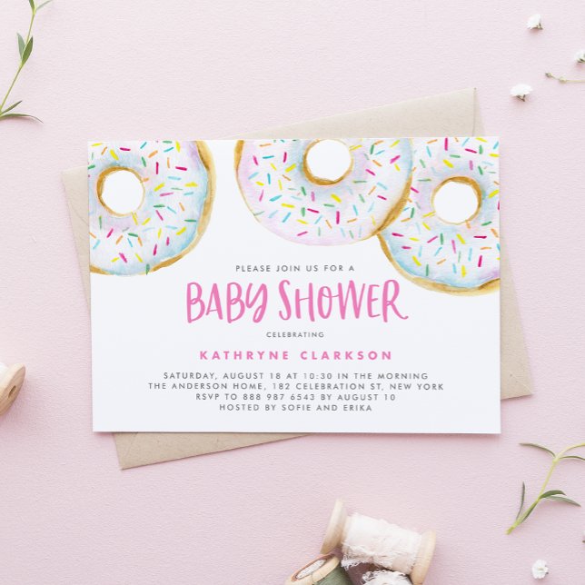 Invitación Baby Shower de chorros de agua blanca (Subido por el creador)