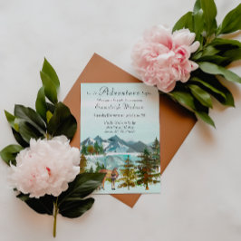 Invitación Baby Shower de ciervos rústicos de Forest Adventur