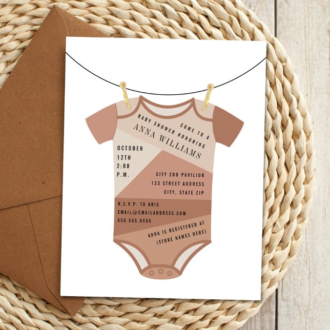Invitación Baby Shower de Clothesline (Subido por el creador)