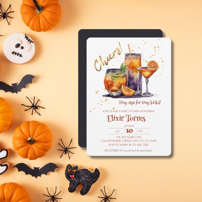 Invitación Baby Shower de cócteles de Halloween (Subido por el creador)