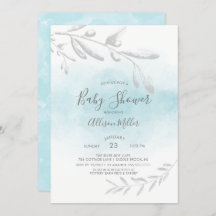 Invitación Baby Shower de color azul