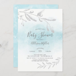 Invitación Baby Shower de color azul