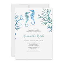 Invitación Baby Shower de color azul marino Casual