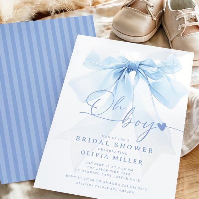 Invitación Baby Shower de color azul moderno (Subido por el creador)