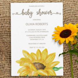 Invitación Baby Shower de color de agua minimalista giratorio
