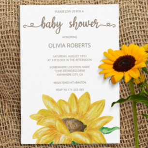Invitación Baby Shower de color de agua minimalista giratorio