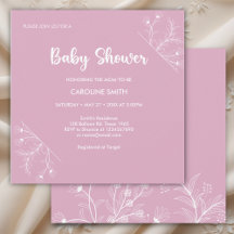 Baby Shower de color rosa Floral Vintage