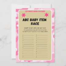 Baby Shower de color rosa para cámara - Nombre edi