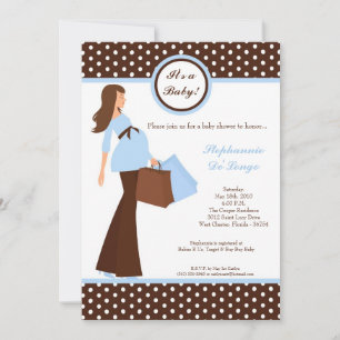 Invitación Baby Shower de compra de mamá de lunes 