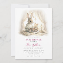 Invitación Baby Shower de conejita neutral de género