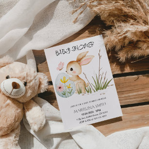 Invitación Baby Shower de Conejo de Pascua - Conejito Pastel