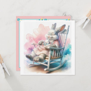 Invitación Baby Shower de Conejo Madre