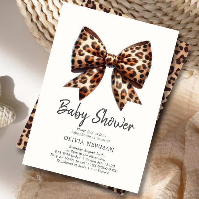 Invitación Baby Shower de Coquette Bow de impresió (Subido por el creador)