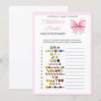 Invitación Baby Shower de Coquette Bow rosa - Nombre editable