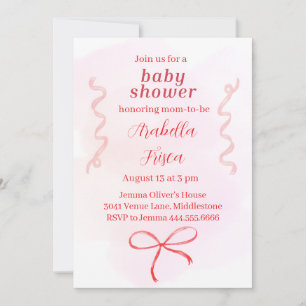 Invitación Baby Shower de Coquette editable 1